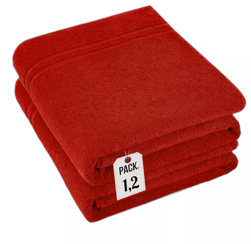 Pack of 2 Extra Large Super Jumbo Bath Sheets 100% Egyptian Cotton Super Soft Luxury Towel (100 x 200 cm) Towelsworld